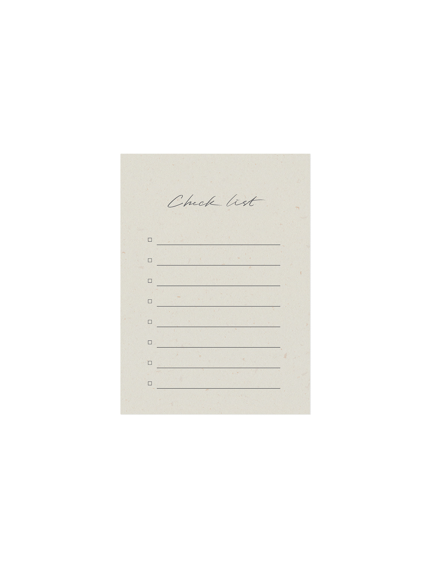 Calligraphy Check list Pad
